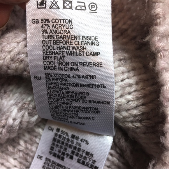 REISS pullover marled sweater w/ pockets cotton XS - Picture 5 of 6